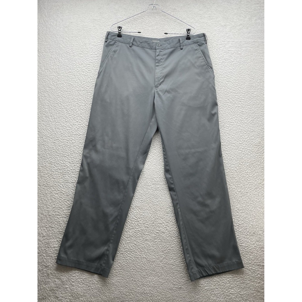 Nike Golf Pants Mens 36x32 Gray Dri-Fit Tech Performance Lightweight Chino Flex - Picture 2 of 15